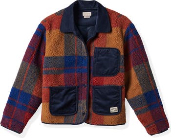 Brixton Delilah Plaid High Pile Fleece Jacket | Nordstrom