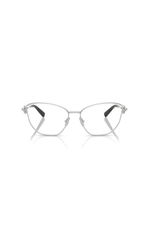 Tiffany & Co . 57mm Cat Eye Optical Glasses In Metallic