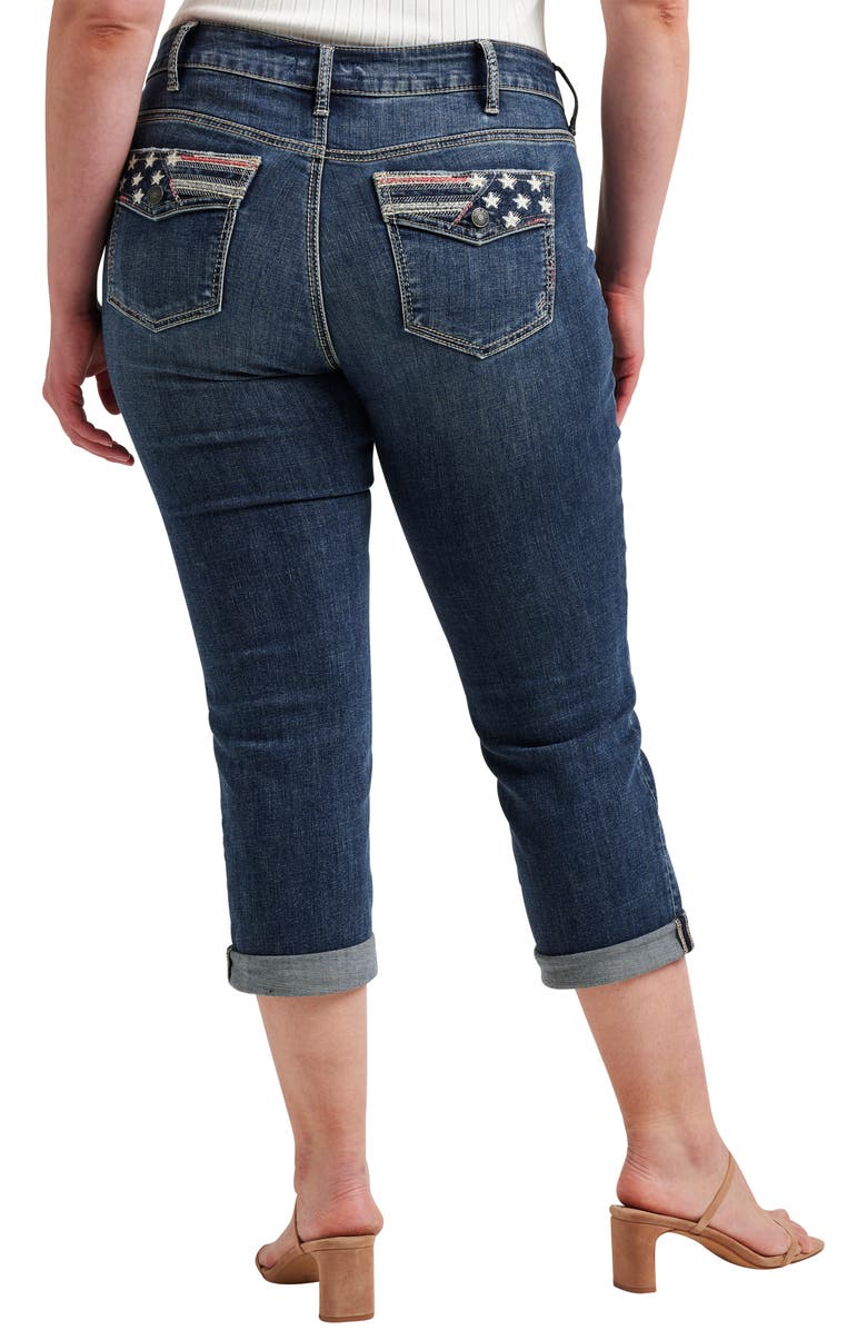 Silver Jeans Co. Suki Americana Mid Rise Capri Jeans, Alternate, color, 