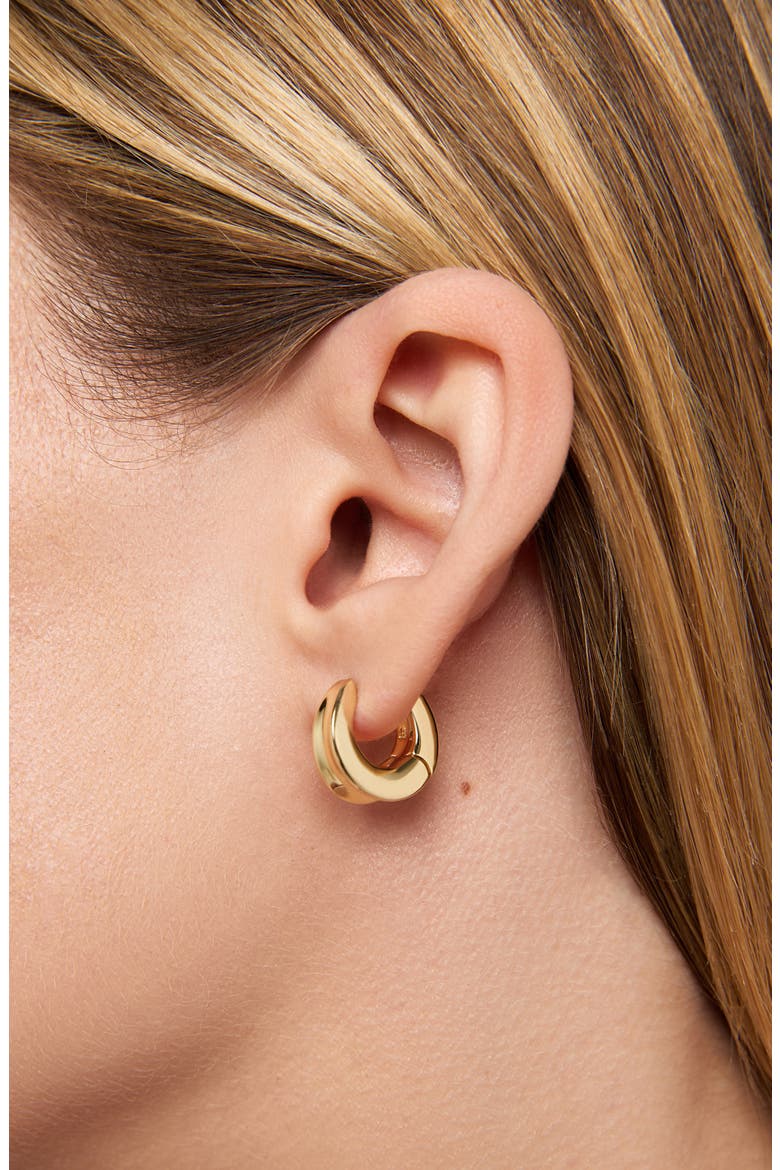 Wade Mini Hoop Earrings, Alternate, color, GOLD