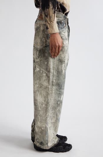 国内発/送関込【Acne Studios】 Trompe-l'oeil print trousers Acne Studios Pants with a 'trompe l'oeil' effect | Men's