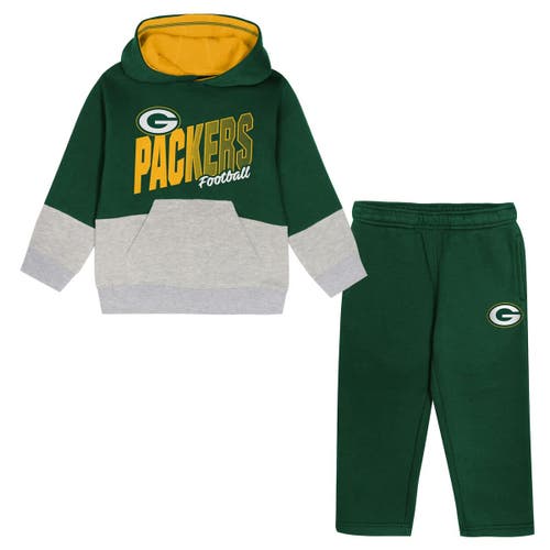 Outerstuff Kids' Toddler  Green Green Bay Packers Lineman Fleece Hoodie & Pants Set