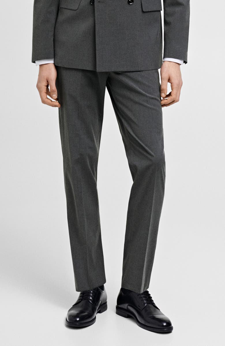 MANGO Microstructured Tailored Pants, Main, color, 