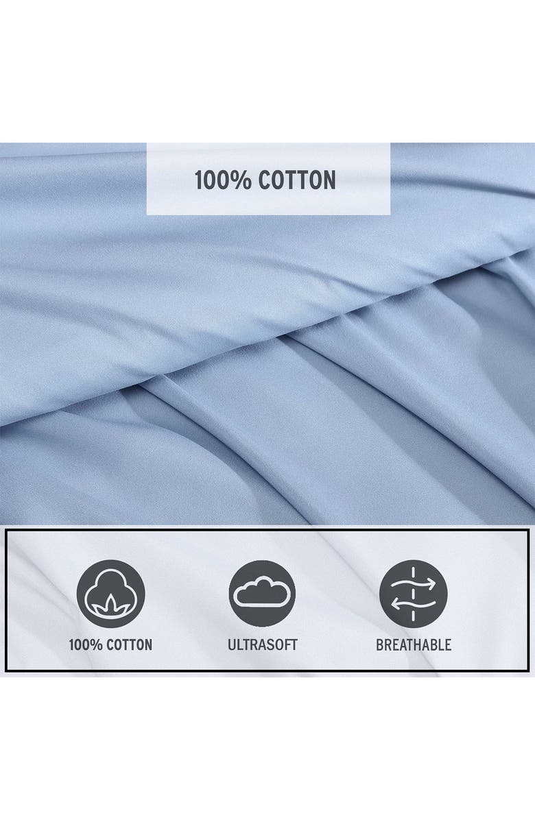 Eddie Bauer Logan Pastel Blue Cotton Full Sheet Set, Alternate, color, Light Pastel Blue