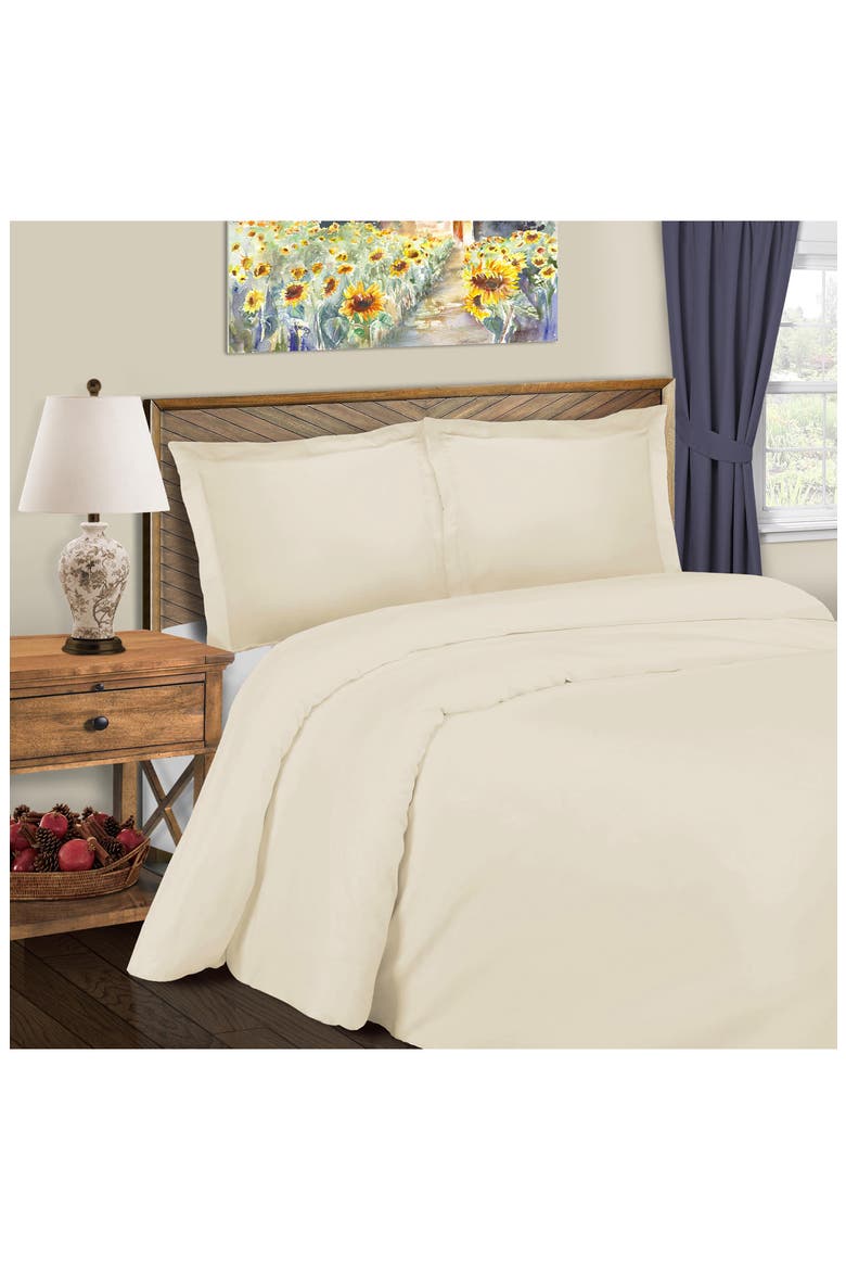 600 Thread Count Sateen Duvet Cover & Shams Set, Alternate, color, IVORY