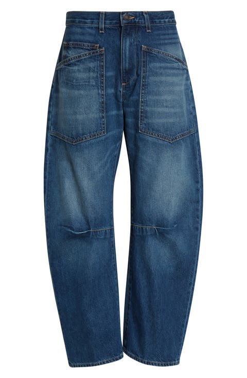 Shon Barrel Leg Jeans (Bedford Wash)