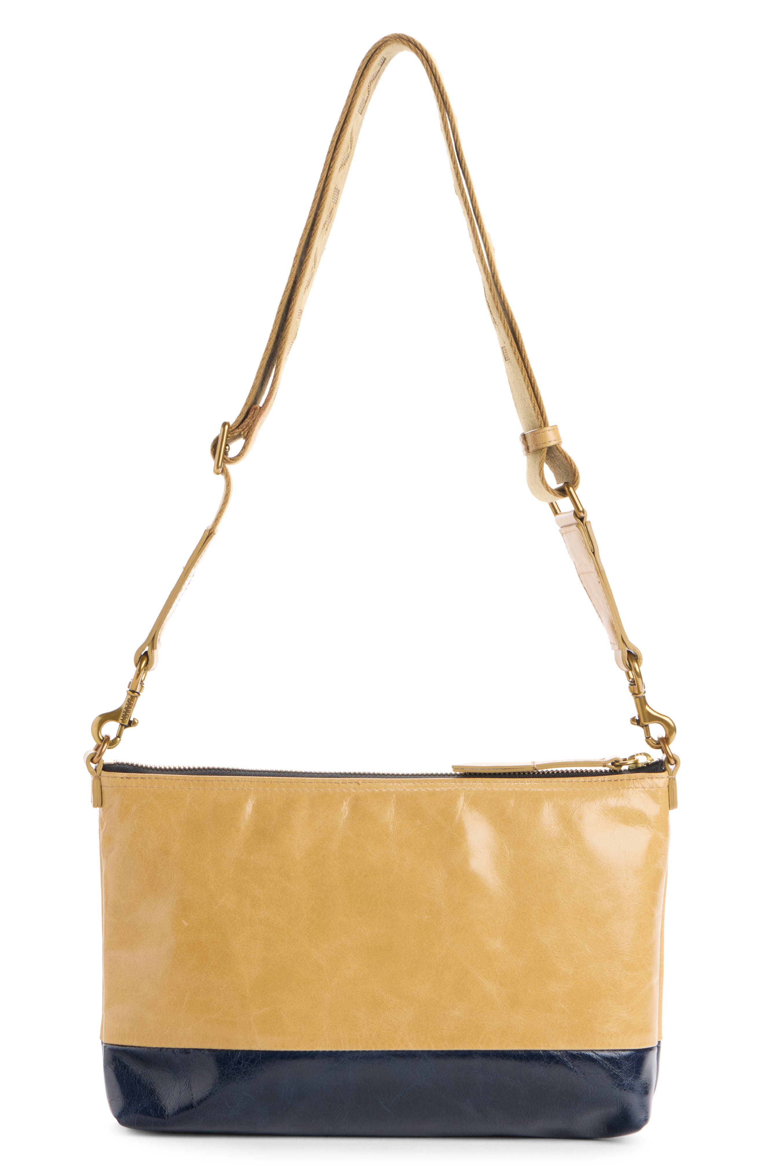 Isabel Marant Nessah Colorblock Leather Crossbody Bag, Alternate, color, Beige/ Navy