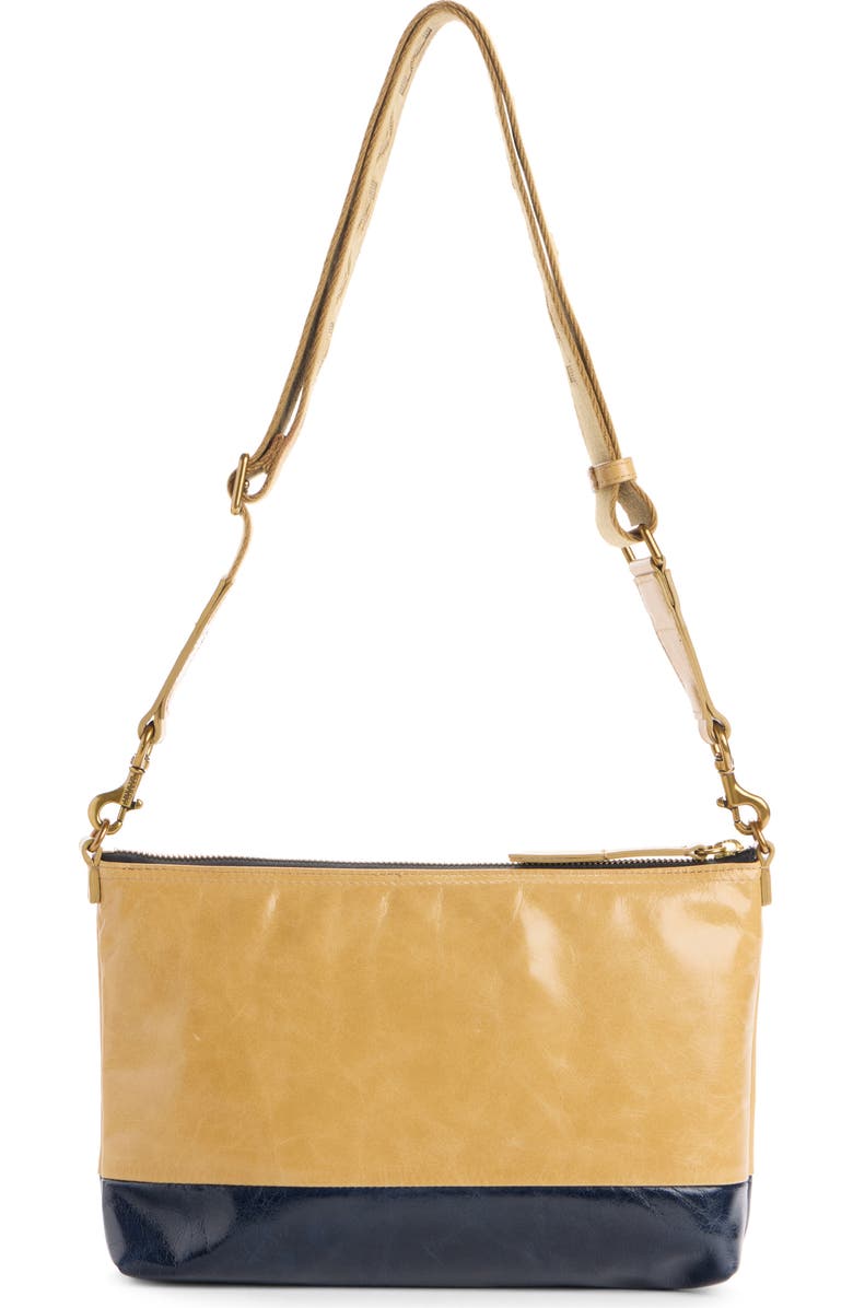 Isabel Marant Nessah Colorblock Leather Crossbody Bag, Alternate, color, Beige/ Navy
