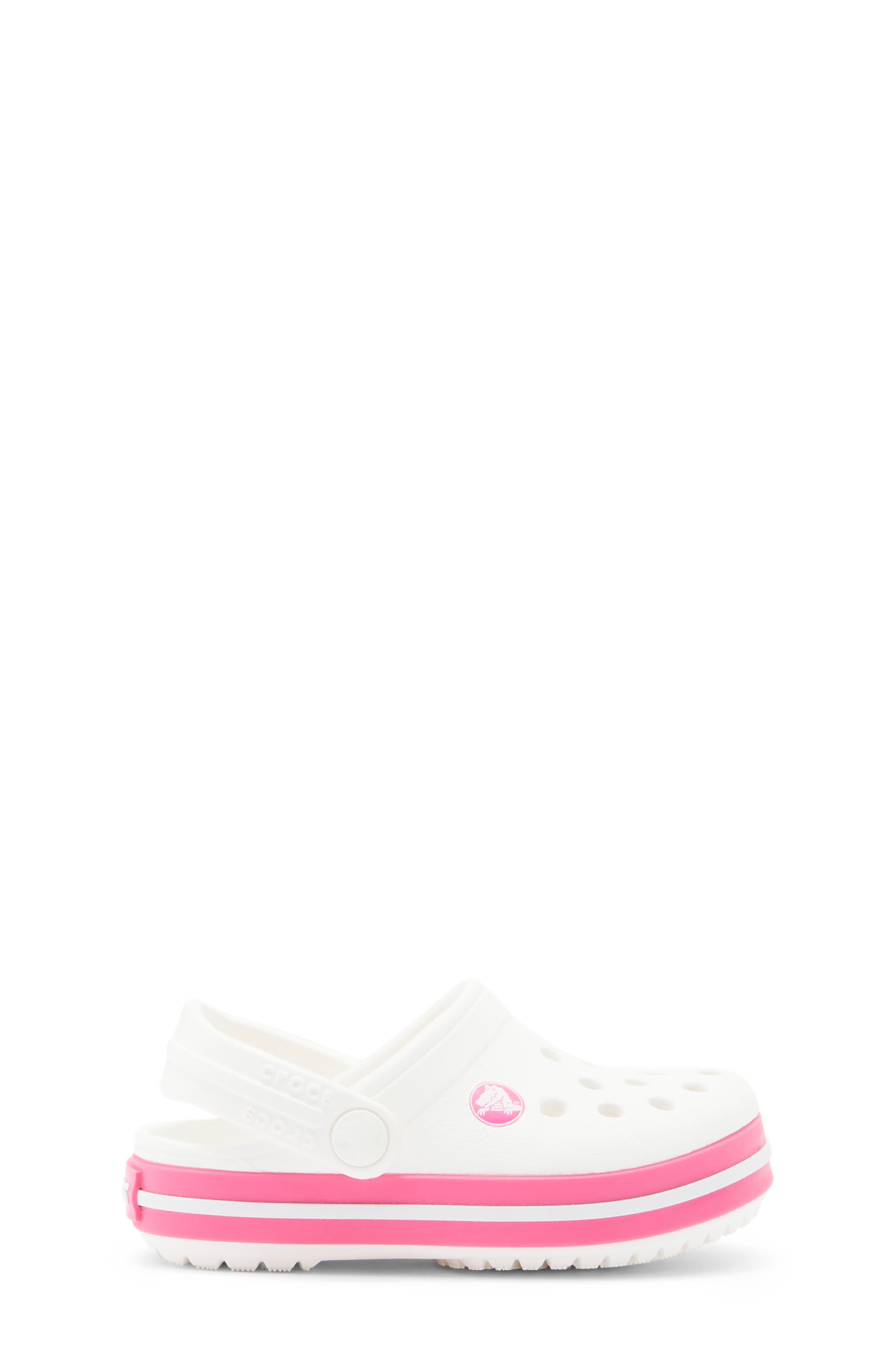 CROCS Kids' CrocBand Clog, Alternate, color, White/ Pink Crush