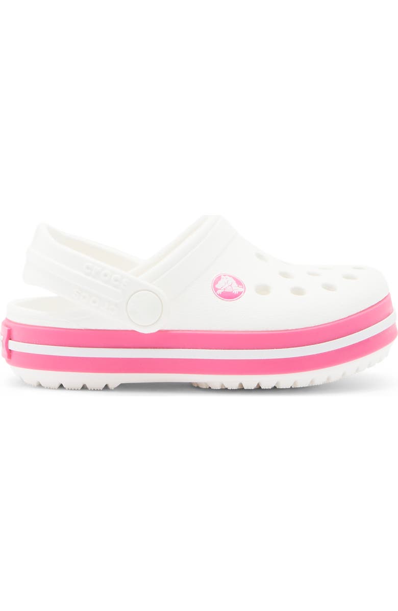 CROCS Kids' CrocBand Clog, Alternate, color, White/ Pink Crush