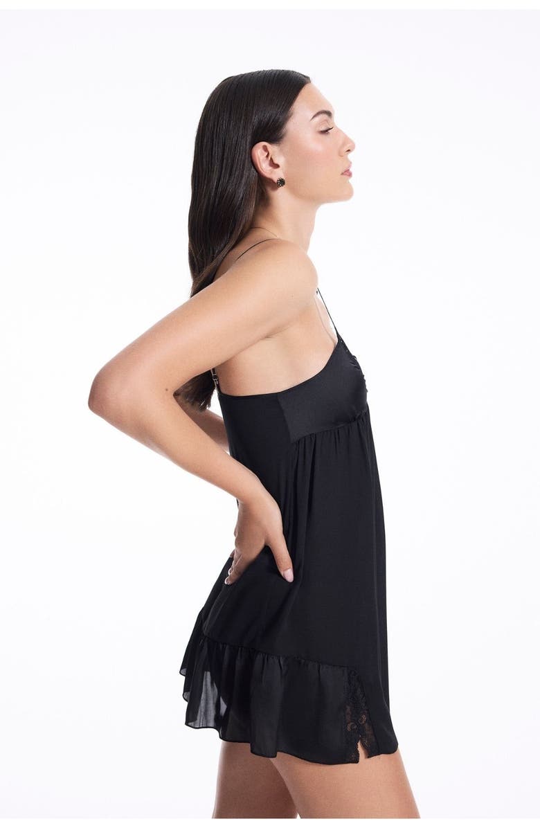 House Of Silk Audrey Babydoll, Alternate, color, Black