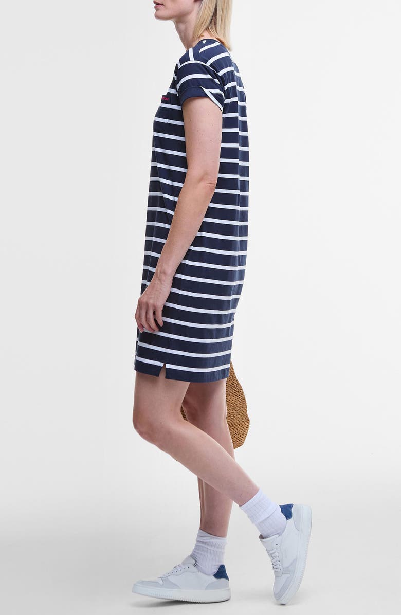 Barbour Otterburn Stripe Cotton T-Shirt Dress, Alternate, color, Navy