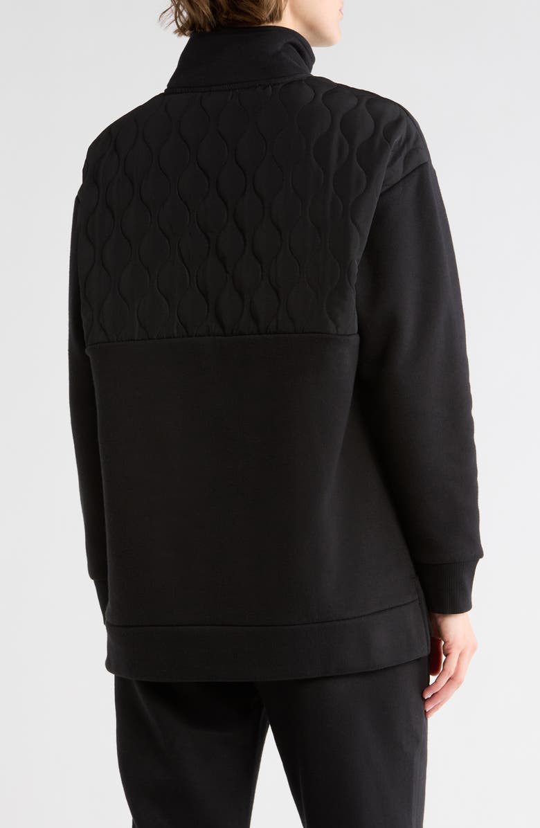 90 DEGREE BY REFLEX Silicon Fleece Half Zip Pullover, Alternate, color, Black