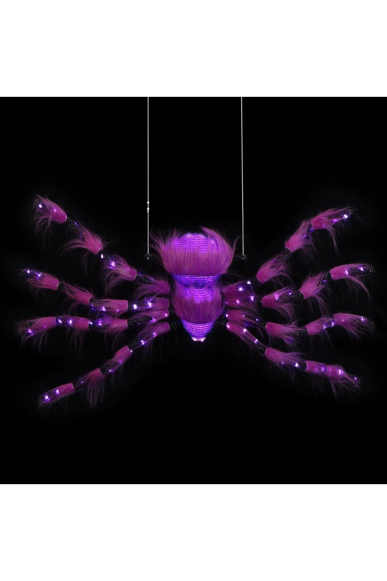 9 ft. Animated Outdoor Halloween Climbing Spider, Alternate, color, Multicolor