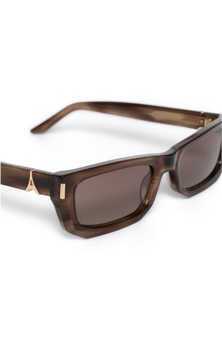 Manière De Voir Milan Curved-Frame Sunglasses, Alternate, color, Brown