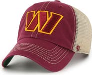 '47 Men's '47 Burgundy/Natural Washington Commanders Trawler Clean Up Trucker Snapback Hat