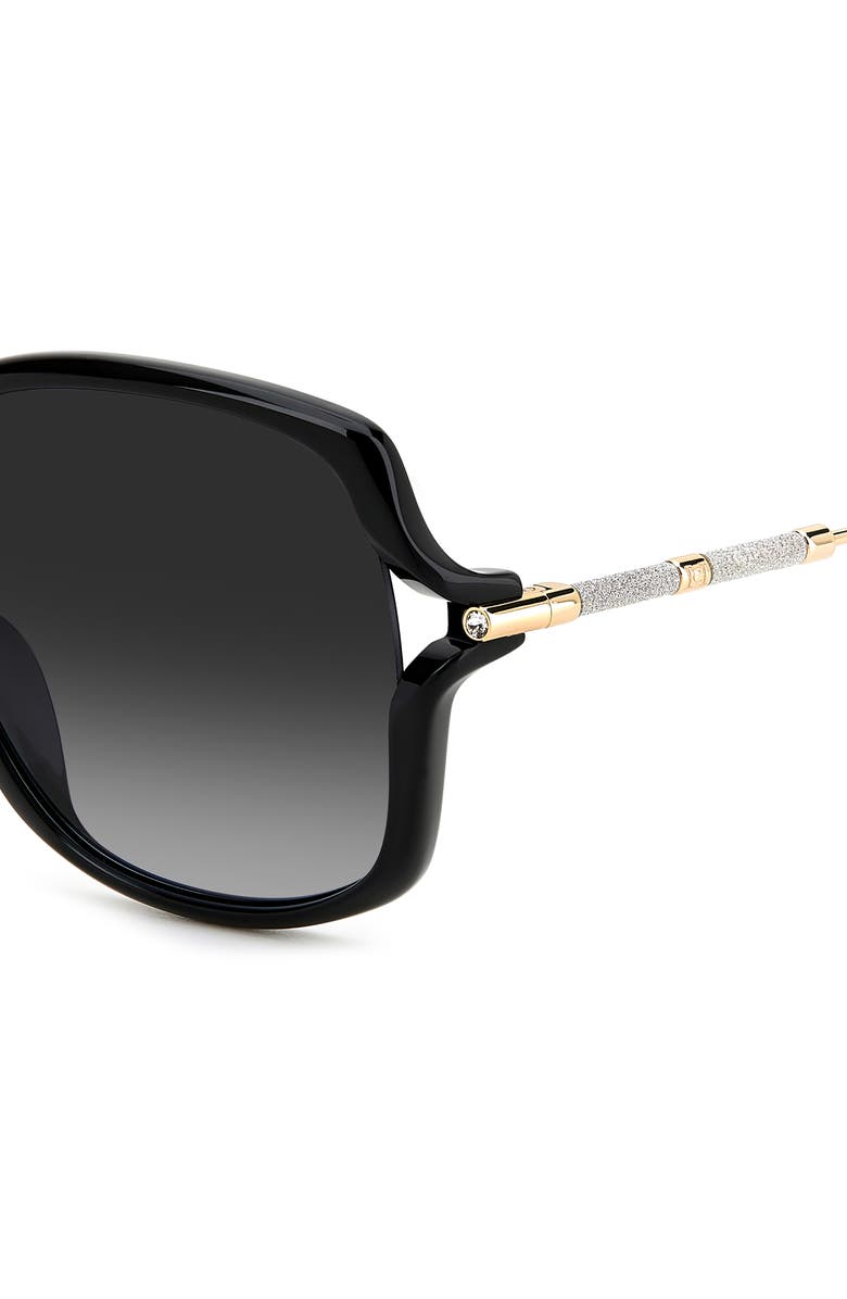 Carolina Herrera 58mm Square Sunglasses, Alternate, color, Black