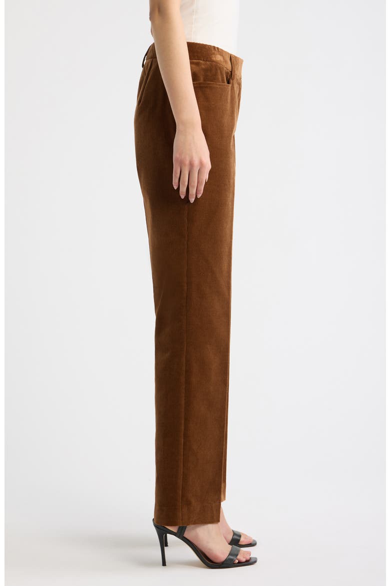 Corduroy Flare Leg Pants, Alternate, color, LUGGAGE