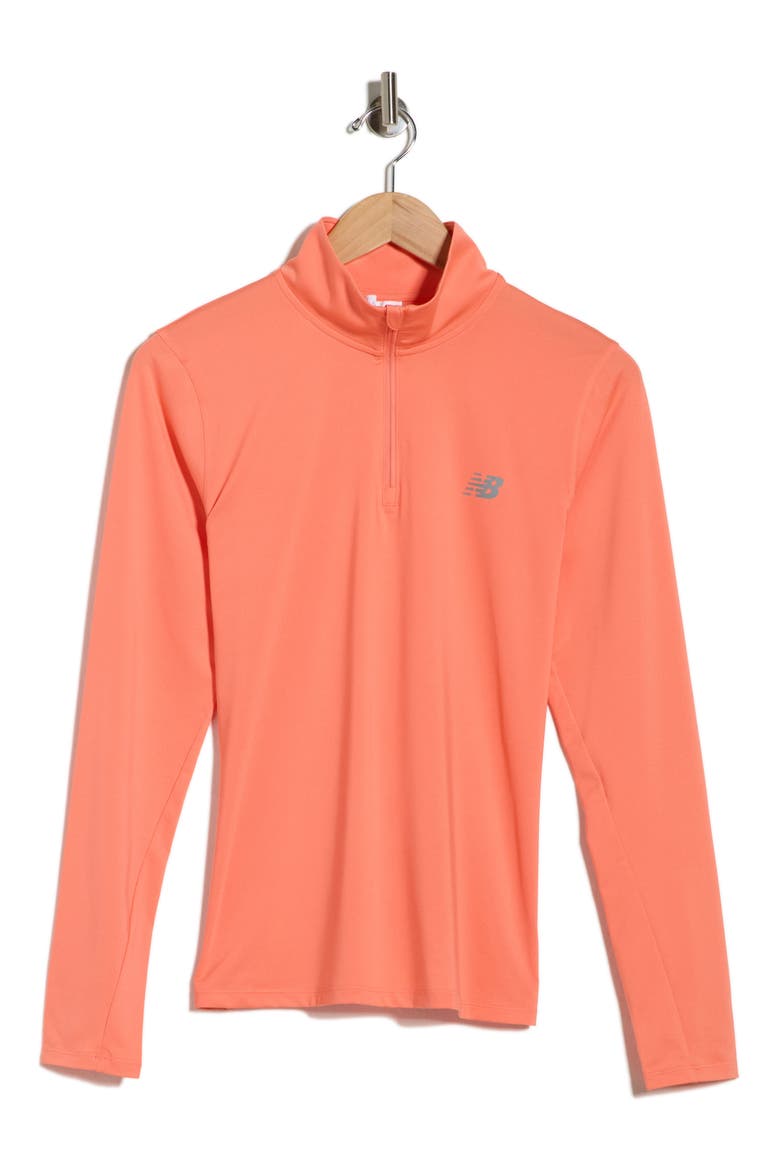 Quarter Zip Performance Pullover, Main, color, RED FLARE