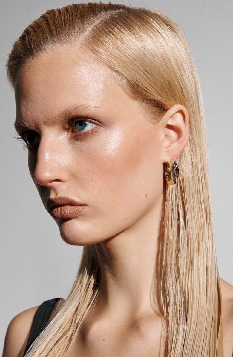 DEMARSON Mini Tina Earrings, Alternate, color, Two Tone