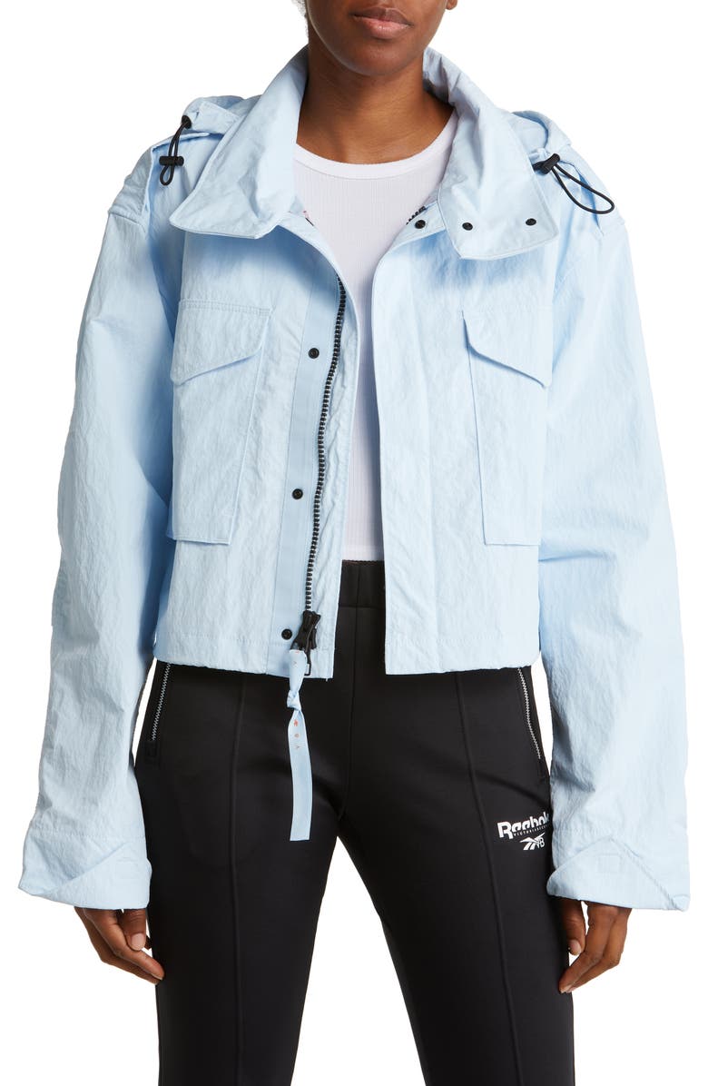 Reebok x Victoria Beckham Crop Ripstop Windbreaker, Main, color, 
