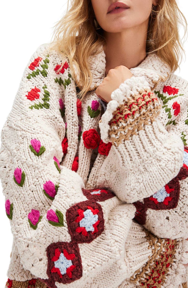Free People Rosebud Oversize Cardigan, Alternate, color,