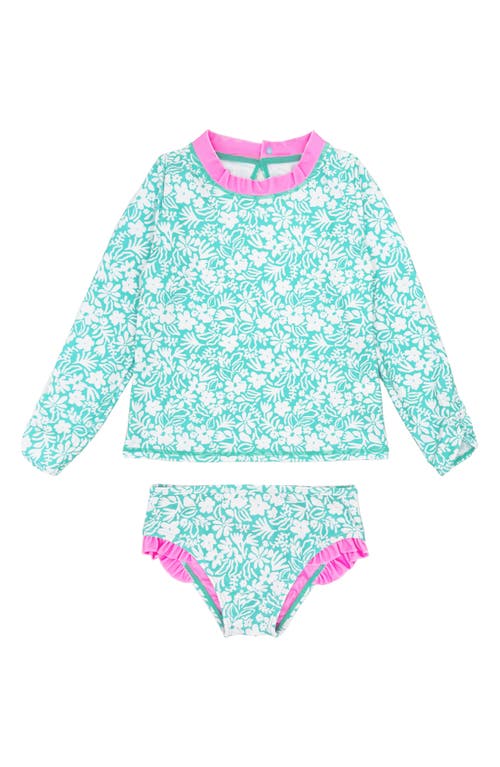 Feather 4 Arrow Kids' Beach Babe Two-piece Rashguard Swimsuit In Pool Blue