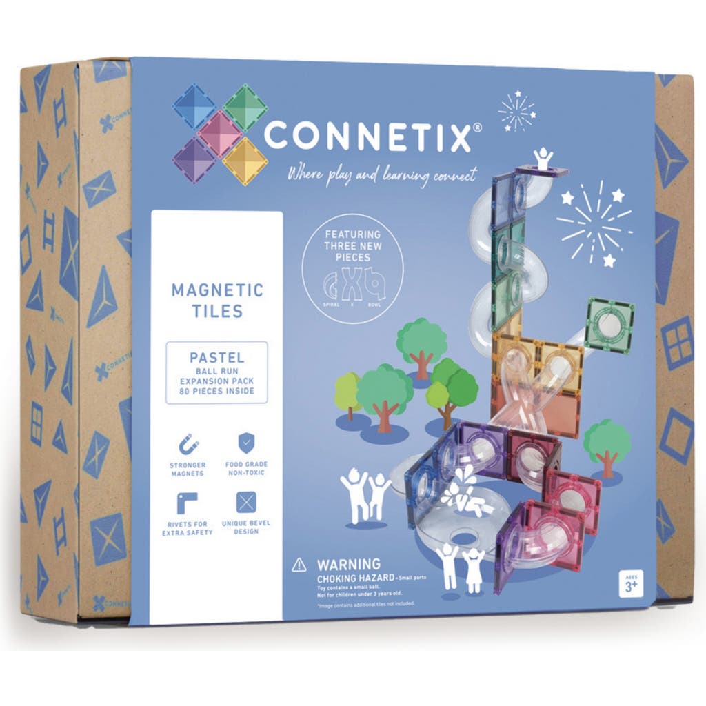 CONNETIX Kids' Pastel Magnetic Tiles 80-Piece Ball Run Expansion Pack  product