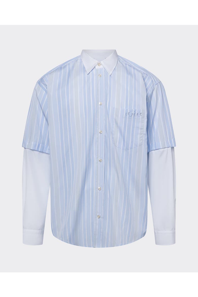 Detached Sleeve Button Down, Main, color, Blue Stripes