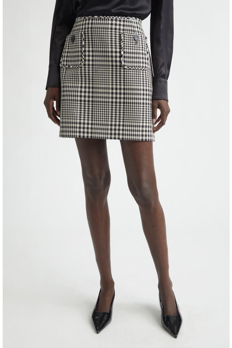 Cotton Patch Pocket Miniskirt, Main, color, BLACK MULTI