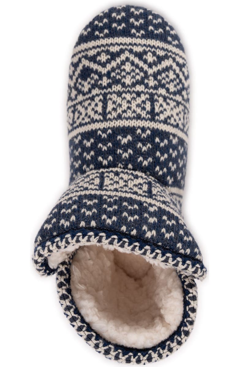 MUK LUKS Leigh Bootie Slipper, Alternate, color, Dark Blue