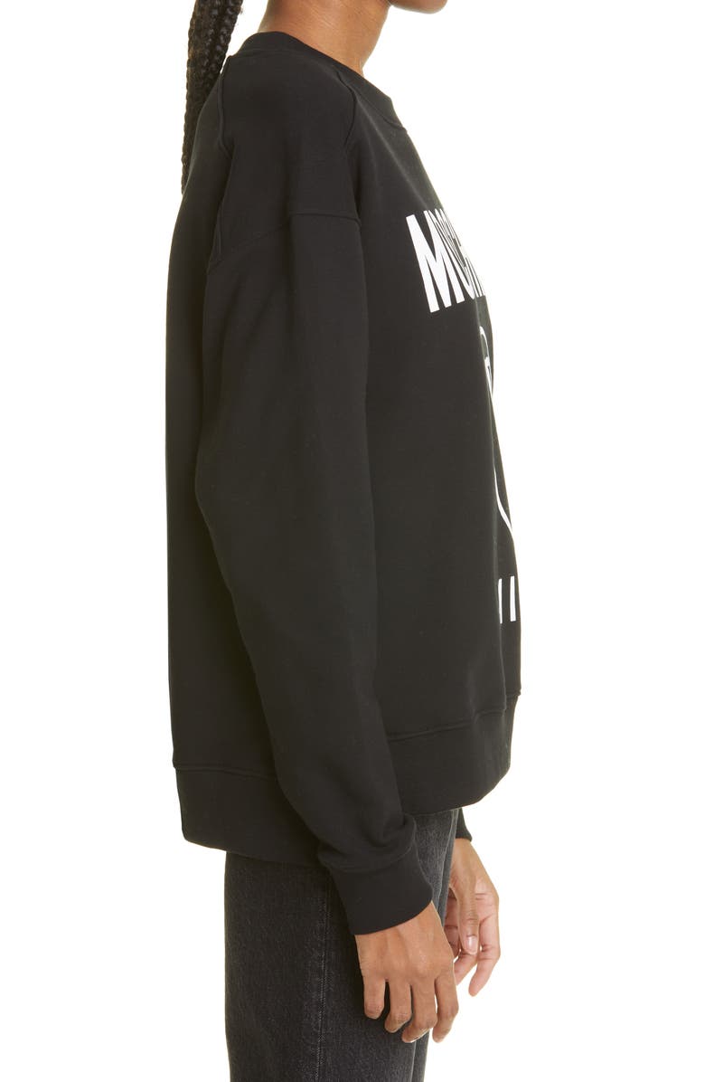 Moschino Question Mark Logo Organic Cotton Sweatshirt, Alternate, color,