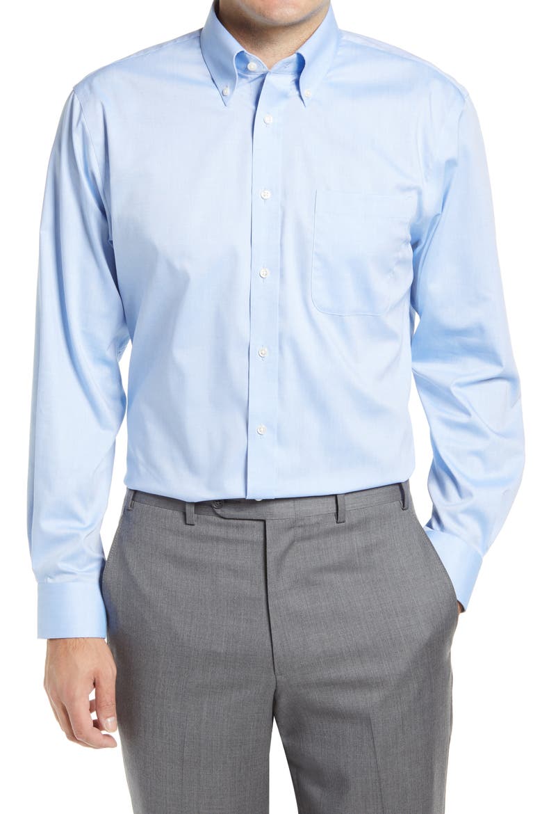 3-Pack Traditional Fit Non-Iron Dress Shirts, Alternate, color, BLUE AZURITE