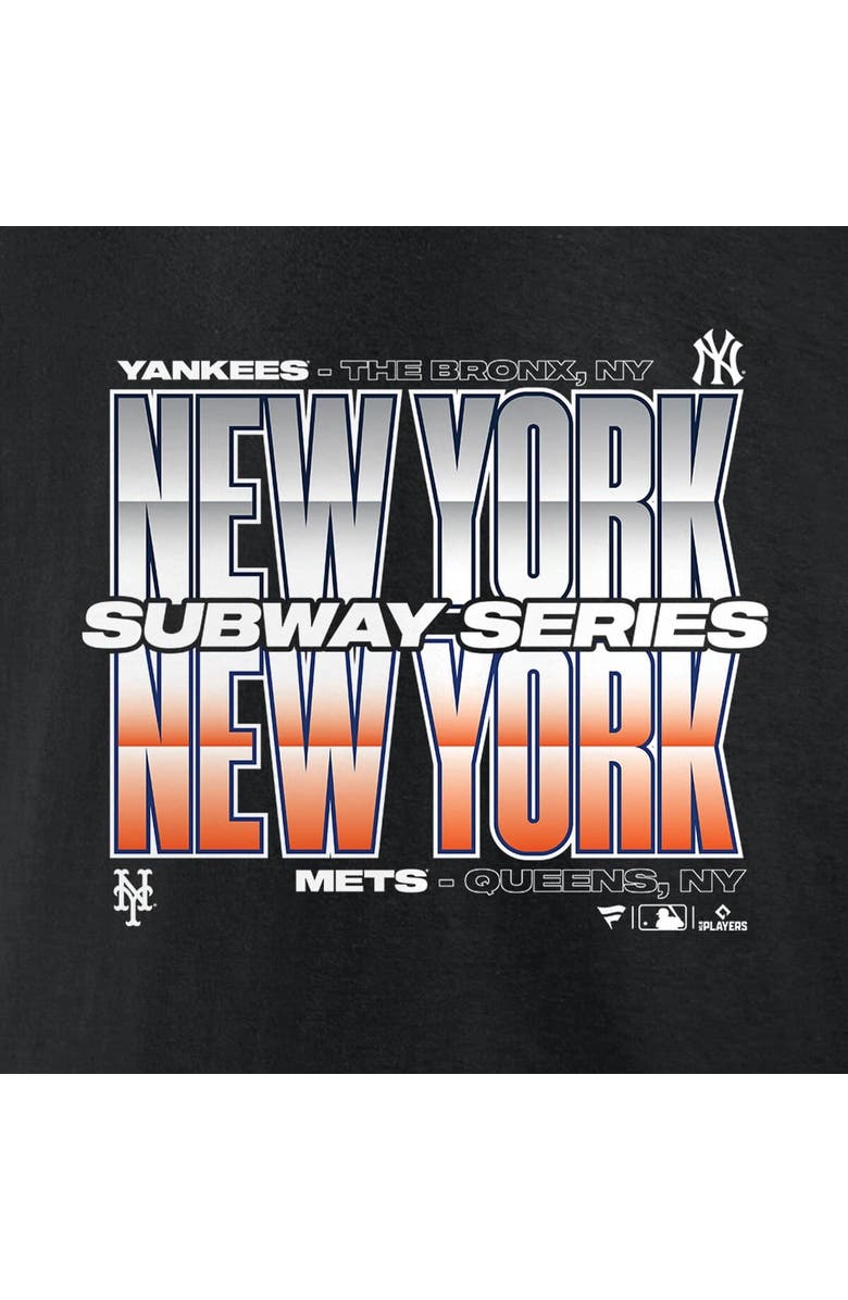 FANATICS Men's Fanatics Black New York Yankees vs. New York Mets 2025 Subway Series Roster T-Shirt, Alternate, color, Black