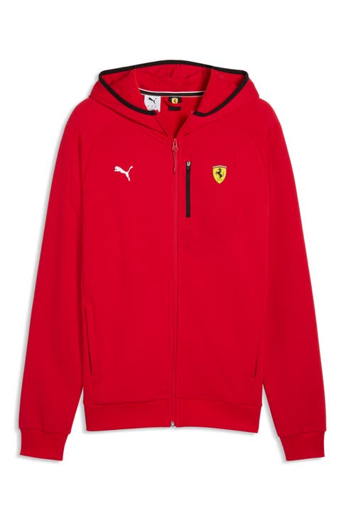 Ferrari Motosport Hooded Zip Front Sweatshirt