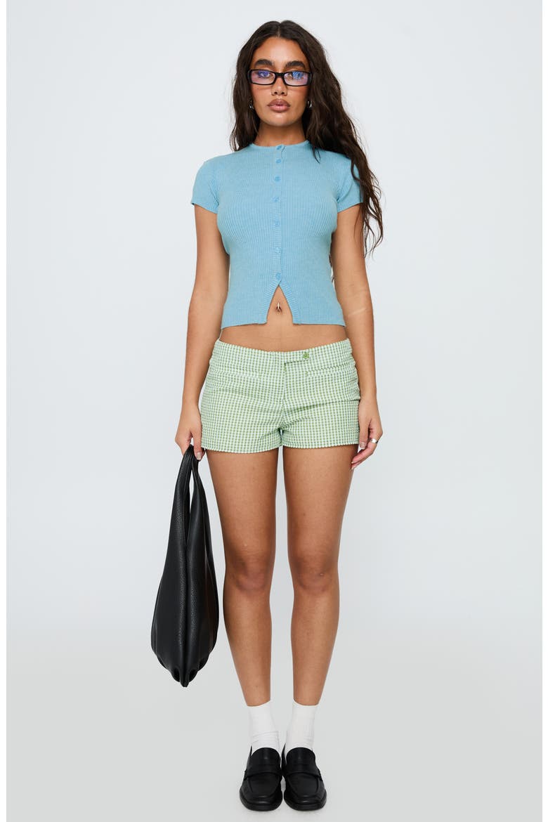 Suzu Rib Button-Up Top, Alternate, color, LIGHT BLUE