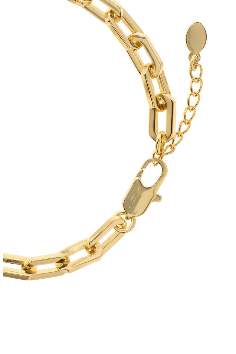 Paperclip Link Bracelet, Alternate, color, GOLD