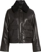 Levi's® Faux Leather Aviator Jacket with High Pile Fleece Collar