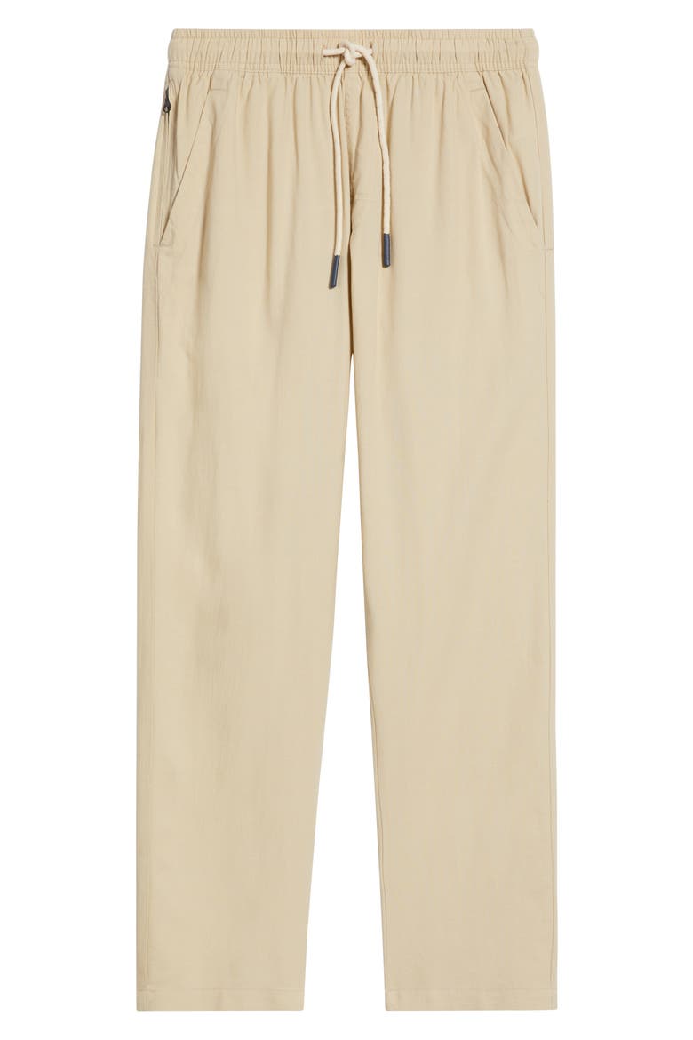 Regular Fit Linen & Cotton Drawstring Pants, Alternate, color, BEIGE