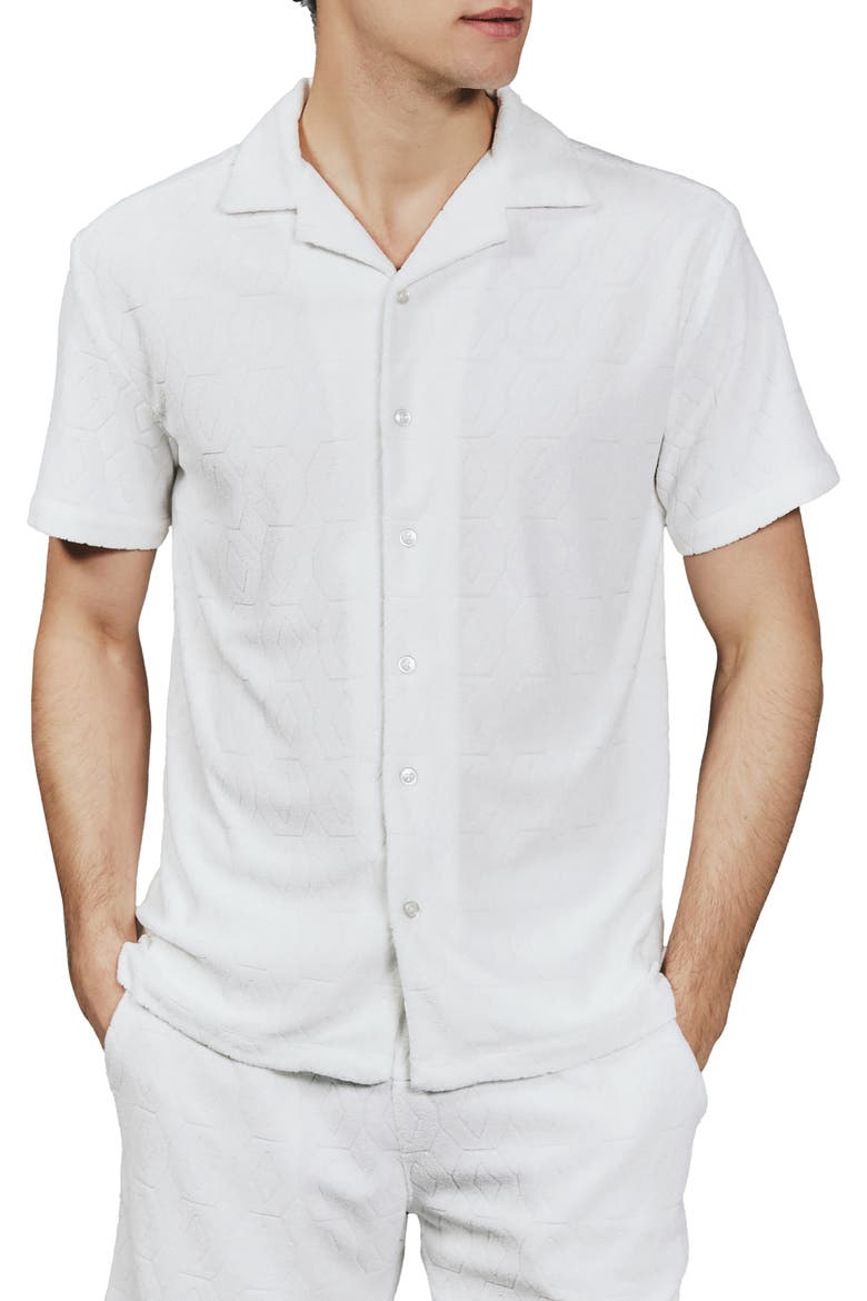 Ponce Terry Cloth Camp Shirt, Main, color, NATURAL