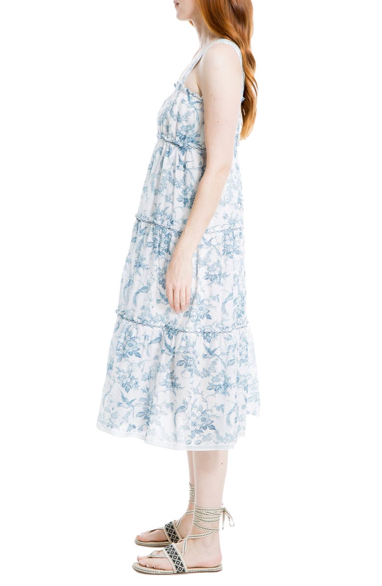 MAX STUDIO Sleeveless Printed Tiered Midi Dress, Alternate, color,