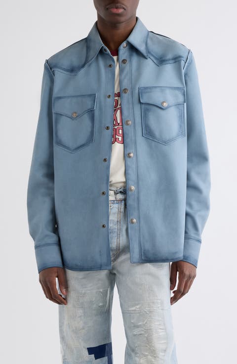 Lestern Suede Leather Overshirt