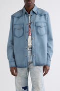 Acne Studios Lestern Suede Leather Overshirt