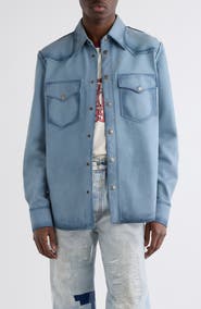 Acne Studios Lestern Suede Leather Overshirt