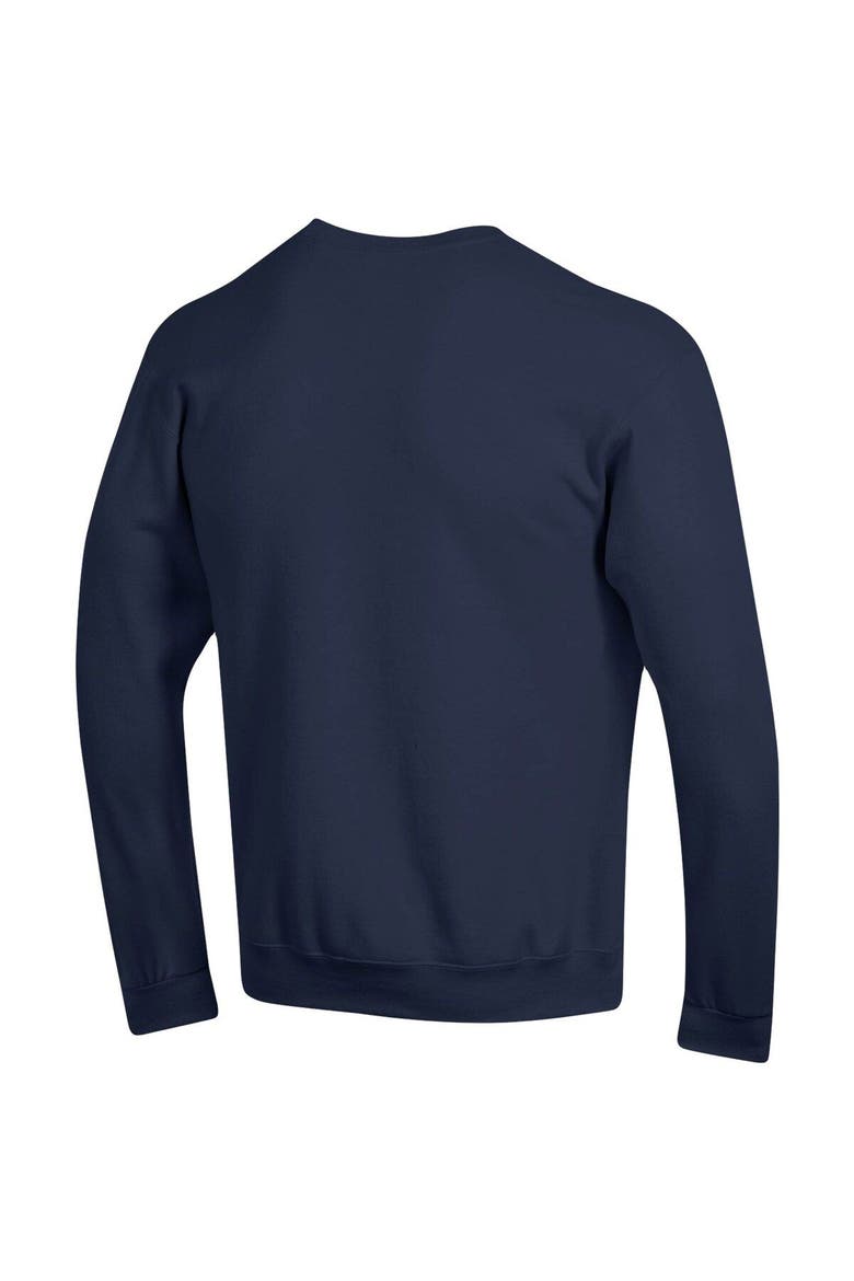 Men's Champion Navy Spelman College Jaguars 2-Hit Powerblend Pullover Sweatshirt, Alternate, color, Navy