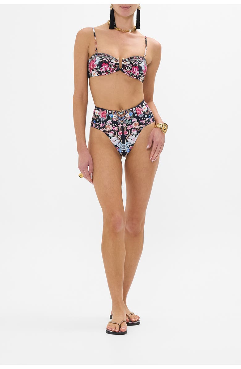 Camilla Bandeau With U Ring Front Midnight In Monserrate, Main, color, Midnight In Monserrate