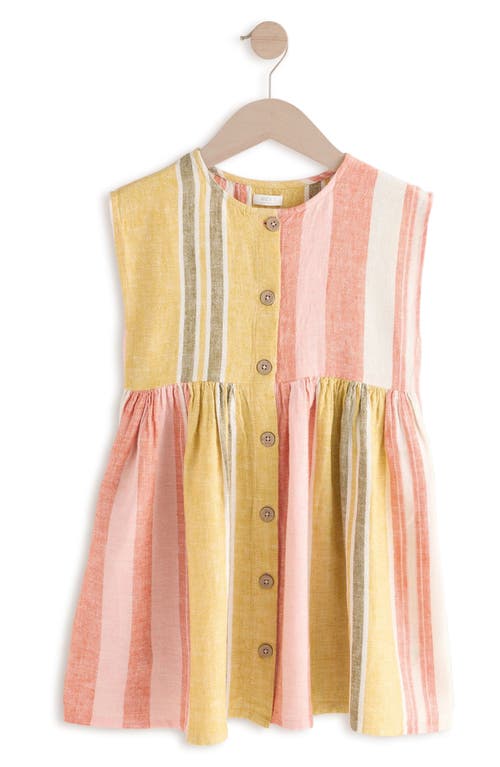 NEXT NEXT RUSTY STRIPE COTTON BUTTON-UP DRESS 