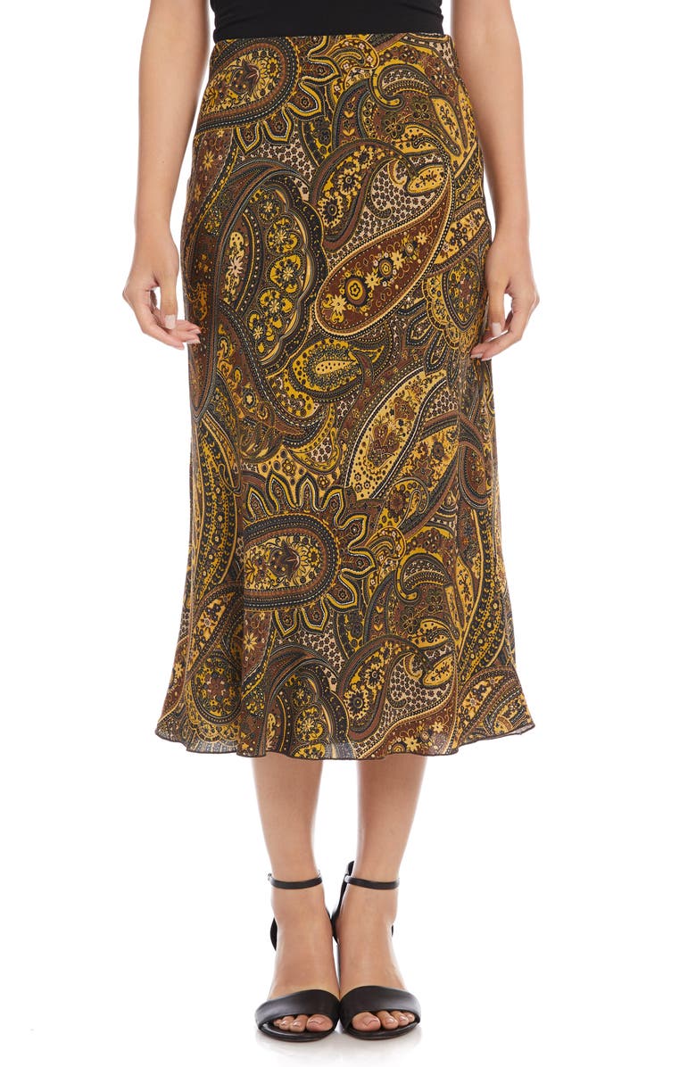 Karen Kane Bias Cut Midi Skirt, Main, color,