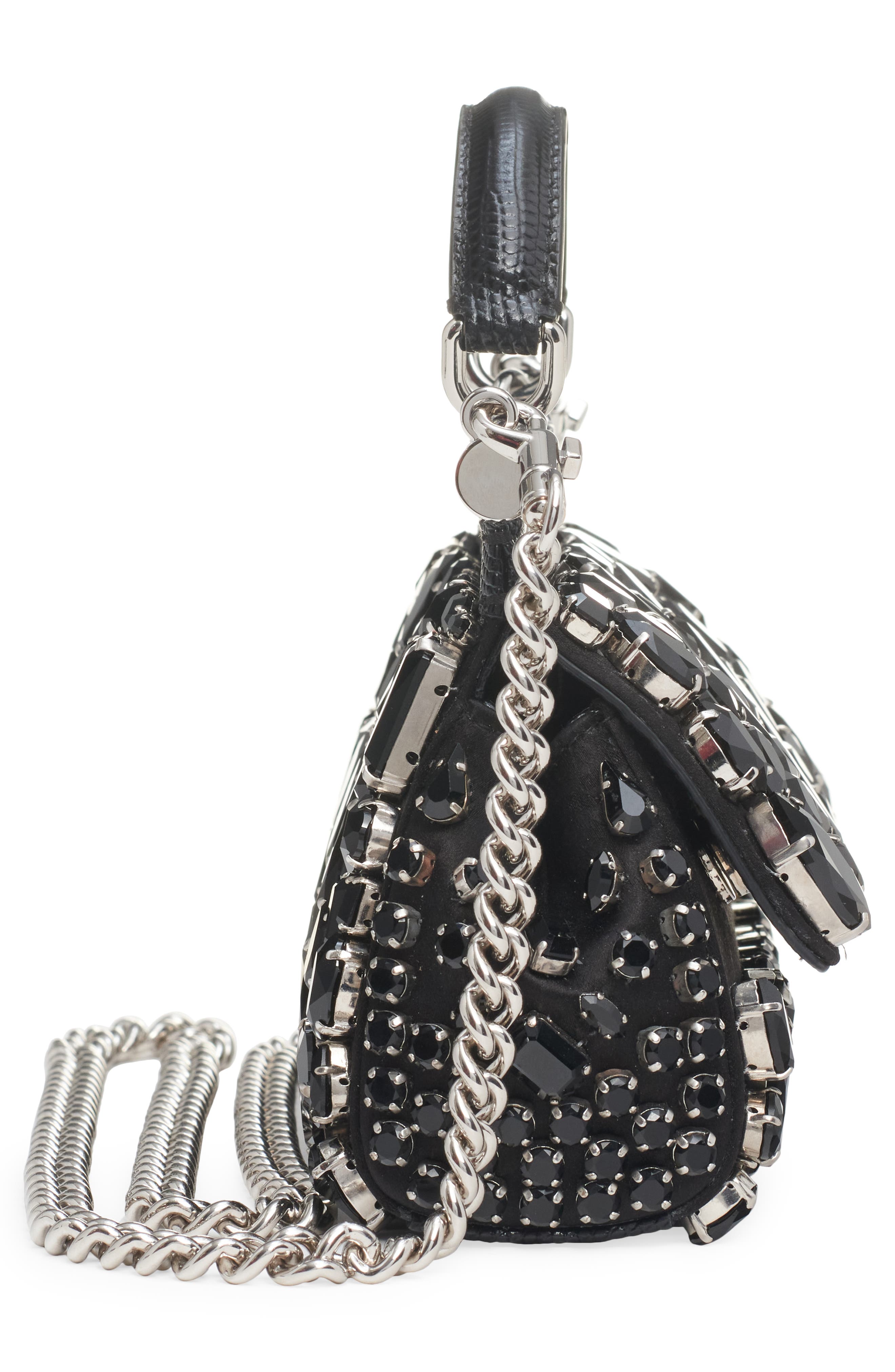 Dolce&Gabbana Small Kim Sicily Crystal Embellished Handbag, Alternate, color, 