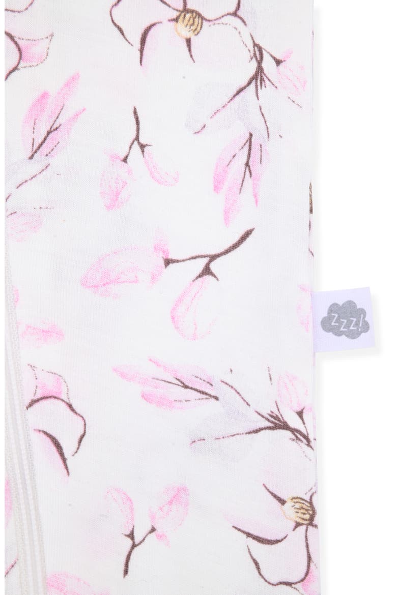 Floral Fitted One-Piece Pajamas, Alternate, color, WHITE